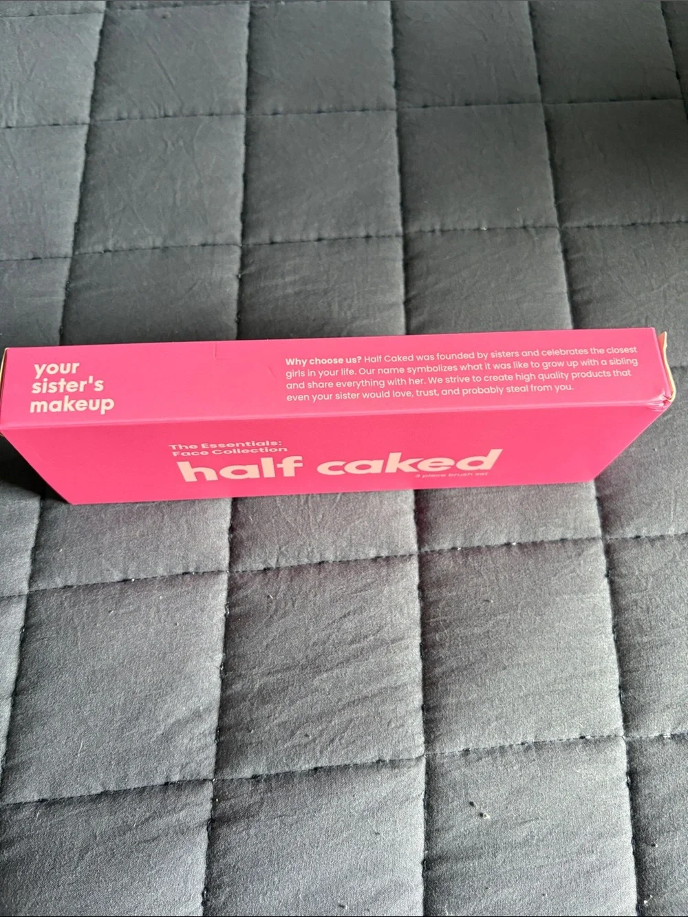 NWT half caked The Essentials: Face Collection Pink 3-Piece Brush Set never used